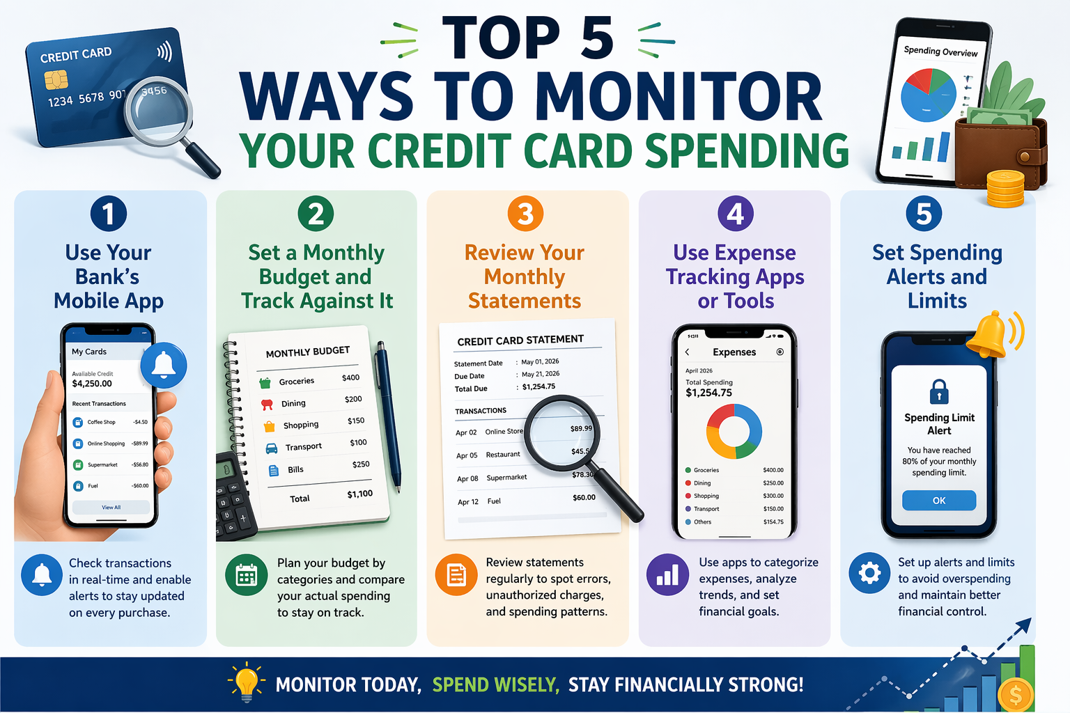 Top 5 Ways to Monitor Your Credit Card Spending
