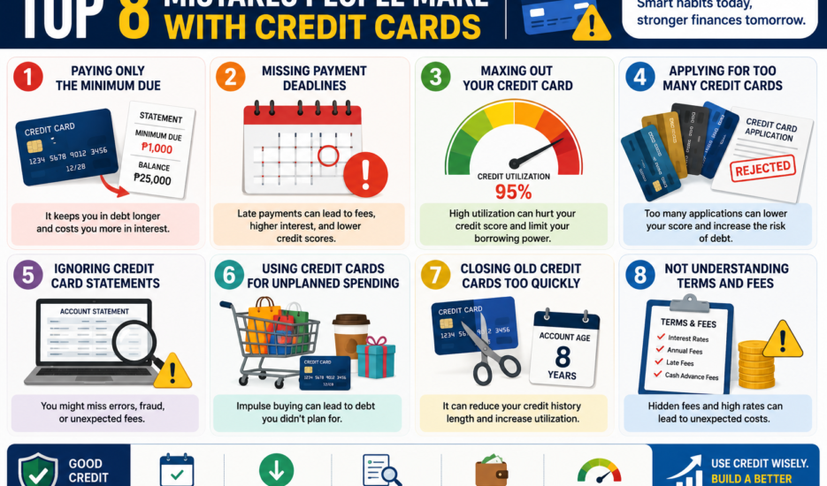 Top 8 Mistakes People Make with Credit Cards