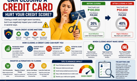 can closing a credit card hurt your credit score