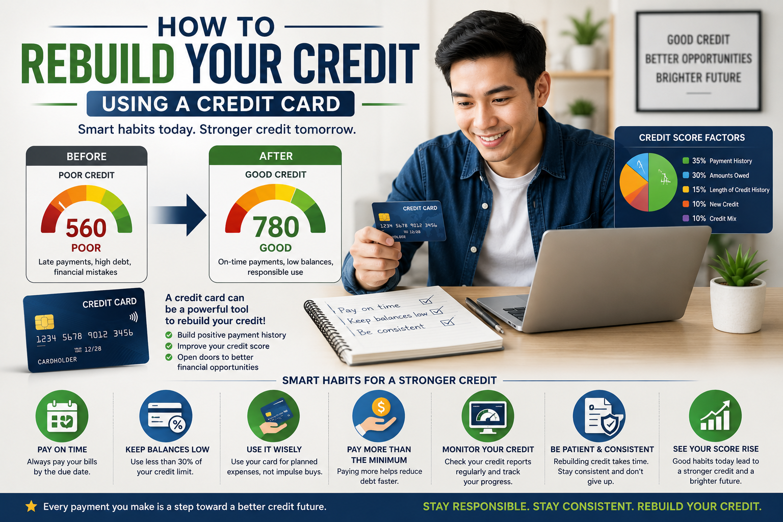 How to Rebuild Your Credit Using a Credit Card