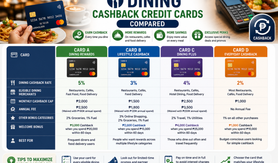 Dining Cashback Credit Cards Compared